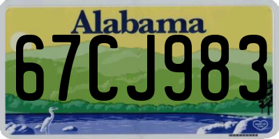 AL license plate 67CJ983