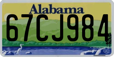 AL license plate 67CJ984