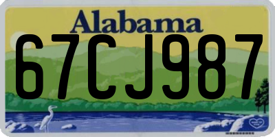AL license plate 67CJ987