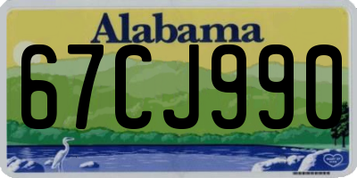 AL license plate 67CJ990