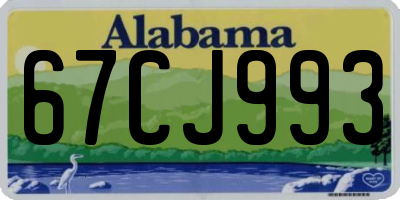 AL license plate 67CJ993