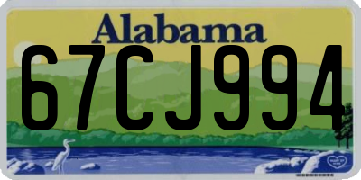AL license plate 67CJ994