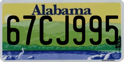 AL license plate 67CJ995