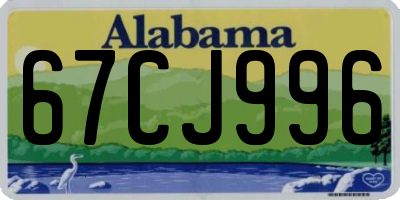 AL license plate 67CJ996