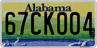 AL license plate 67CK004