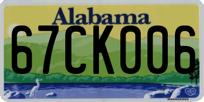 AL license plate 67CK006