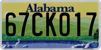 AL license plate 67CK017