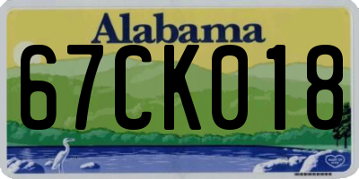 AL license plate 67CK018