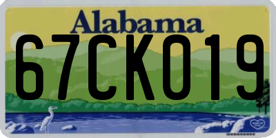 AL license plate 67CK019