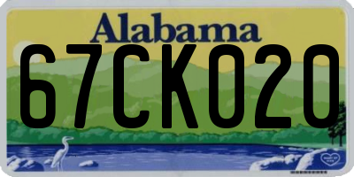 AL license plate 67CK020