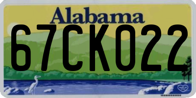 AL license plate 67CK022