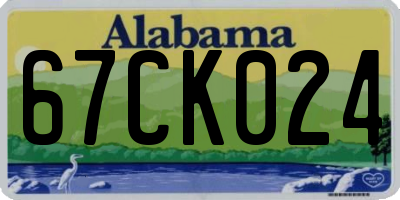 AL license plate 67CK024