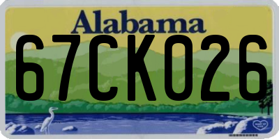 AL license plate 67CK026
