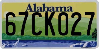AL license plate 67CK027