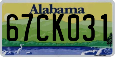 AL license plate 67CK031