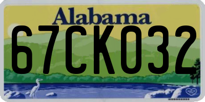 AL license plate 67CK032