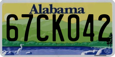 AL license plate 67CK042