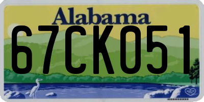 AL license plate 67CK051