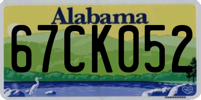 AL license plate 67CK052