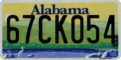 AL license plate 67CK054