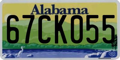AL license plate 67CK055