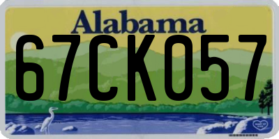 AL license plate 67CK057