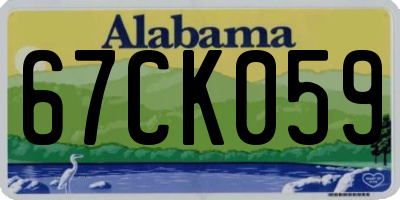 AL license plate 67CK059