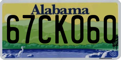 AL license plate 67CK060