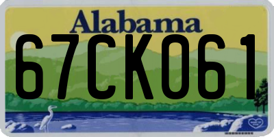 AL license plate 67CK061
