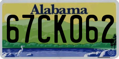 AL license plate 67CK062