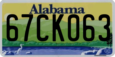 AL license plate 67CK063