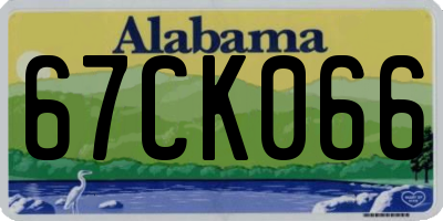 AL license plate 67CK066