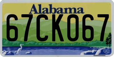AL license plate 67CK067