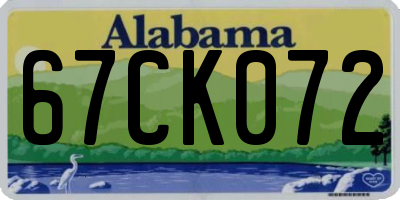 AL license plate 67CK072