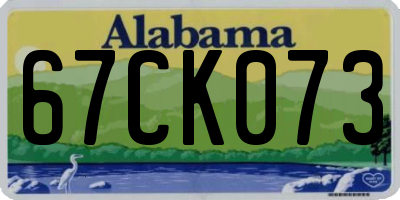 AL license plate 67CK073