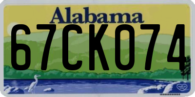 AL license plate 67CK074