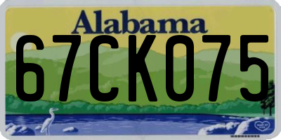 AL license plate 67CK075