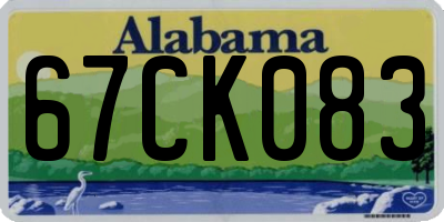 AL license plate 67CK083