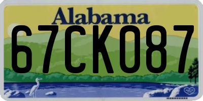 AL license plate 67CK087