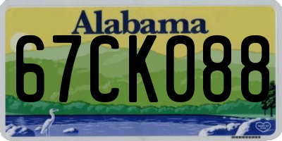 AL license plate 67CK088