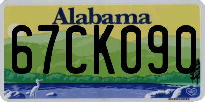 AL license plate 67CK090