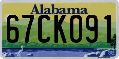 AL license plate 67CK091