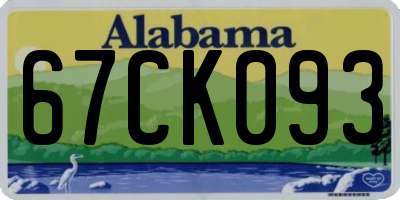AL license plate 67CK093