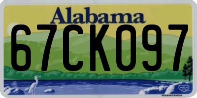 AL license plate 67CK097