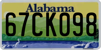 AL license plate 67CK098