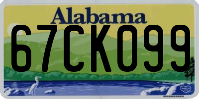 AL license plate 67CK099