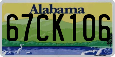 AL license plate 67CK106