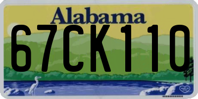 AL license plate 67CK110