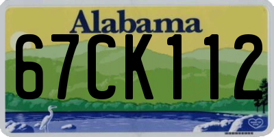AL license plate 67CK112