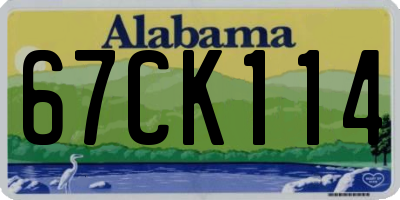 AL license plate 67CK114